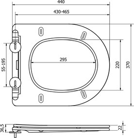 Mexen - WC sedátko SLIM DUROPLAST na wc misu LENA RICO SOFIA CARMEN (660) | soft-close, čierna, 39100185