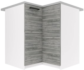 Kuchynská skrinka Belini spodná rohová 90 cm šedý antracit Glamour Wood s pracovnou doskou  TOR SNP90/2/WT/GW1/0/B1