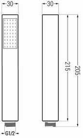 Mexen príslušenstvo - 1-bodový ručný sprchový set R-77, chróm, 785776052-00