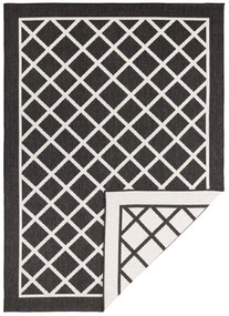 Hanse Home, Kusový koberec Twin Supreme 103425 Sydney black creme – na von aj na doma, 160x230, čierna, chodba / predsieň