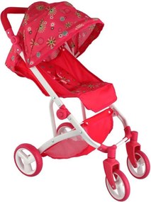 Športový kočík pre bábiky, červený