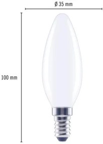 LED žiarovka FLAIR C35 E14 4W/40W 470lm 2700K matná stmievateľná