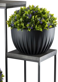 STOJAN NA KVETINÁČ KASKADA 110X40X40 CM ČIERNA/SIVÁ