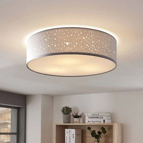Stropná lampa Umma, priamo na strop, sivá