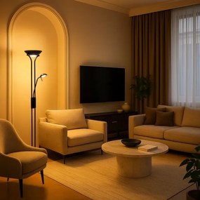 Brilagi - Stmievateľná stojacia lampa SCARLETT 1xR7s/230W/230V + 1xG9/40W čierna