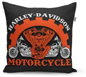 Sablio Vankúš Harley-Davidson motor Čierne pozadie - 50x50 cm