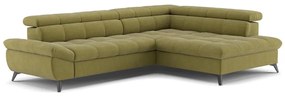 Rozkladacia rohová sedacia súprava do L MARANO pravá olivová