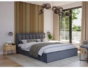 Čalúnená posteľ MOON rozmer 120x200 cm Tmavomodrá
