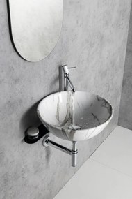 Biele keramické okrúhle umývadlo ø 42 cm Dalma – Sapho