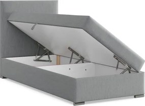 Čalúnená posteľ CALVI 90×200 cm svetlosivá