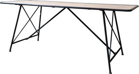 Drevený jedálenský stôl kovové nohy Factory - 200 * 80 * 78 cm