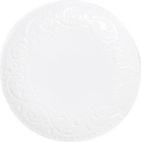 Dezertný tanier SYLIA biely s ornamentom SS23 844015