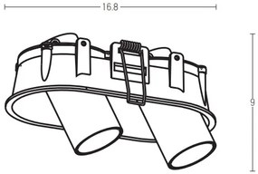Zambelis Z11207-W - LED Podhľadové bodové svietidlo 2xLED/7W/230V CRI90 biela