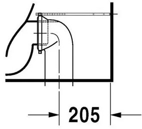 DURAVIT Starck 3 Big Toilet WC misa kombi s Vario odpadom, 435 mm x 400 mm x 735 mm, s povrchom WonderGliss, 21040900001