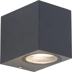 Moderná nástenná lampa tmavosivá IP44 - Baleno