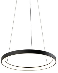 Dizajnové závesné svietidlo čierne vrátane stmievateľného LED Easylift - Hoop