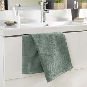 Šalviový zelený froté bavlnený uterák 50x90 cm Tendresse – douceur d'intérieur