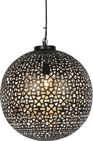 Orientálne závesné svietidlo čierne so zlatom 45 cm - Radiante