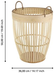 Eglo 426512 - Dekoračný kôš NARAHA 50x36 cm bambus