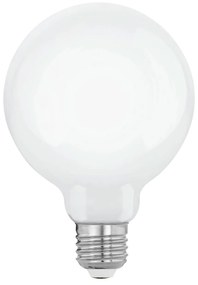 EGLO Stmievateľná LED žiarovka, E27, G95, 7,5 W, 806lm, 2700K, teplá biela