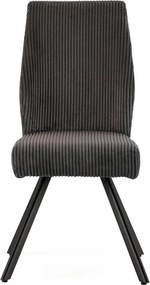 Tmavosivé menčestrové jedálenské stoličky v súprave 2 ks Anibal – Marckeric