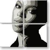 Ručne maľovaný POP Art obraz BEYONCÉ 60x60 cm