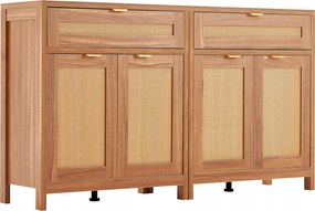 Komoda Vevor 150 x 36 x 86 cm, odtiene hnedej farby