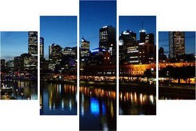 Obraz noci v Melbourne (150x105 cm)