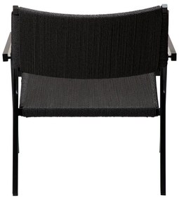 Čierne kreslo s trstinovým výpletom Loop – DAN-FORM Denmark