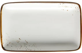 Mäser Obdélníkový tác Pintar White hnedé bodky 21x 13 x 3 cm
