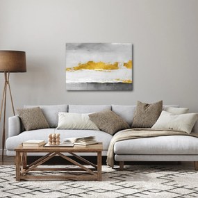 Obraz - Zlaté a šedé ťahy (70x50 cm)