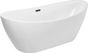 Voľne stojaca vaňa Parma s pokrievkou Black 170 x 72 cm