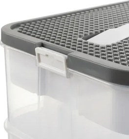 KRUZZEL Box na stavebnice s 2 úrovňami - organizér na hračky - Kruzzel
