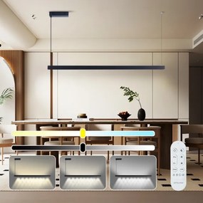 Immax NEO 07307L-LED stmievateľný luster na lane MADEIRA 33W/230V Wi-Fi Tuya 152 cm čierny