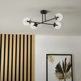 Brilagi - Prisadený luster MALIVA 4xE14/15W/230V čierna/číra