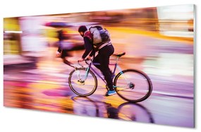 Obraz na skle Bike svetla muža 125x50 cm