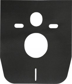 Závesný set GEBERIT Duofix Basic+ WC misa Erga Mery+ 51x36 cm + WC sedadlo, čierna, GEBERIT-MERY-TO2-BK-SET