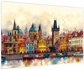 Obraz - Jeseň v maľovanom meste (90x60 cm)