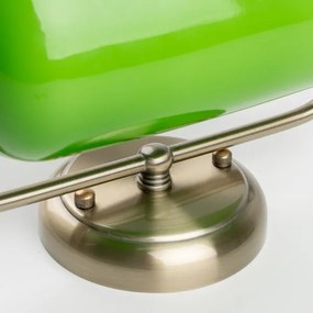 Brilagi - Nástenná lampa BANK OFFICE 1xE27/60W/230V mosadz/zelená