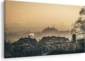 Obraz - Mesto pod hmlou (90x60 cm)