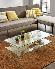 Konferenčný stolík burano 110x55 cm sklo MUZZA