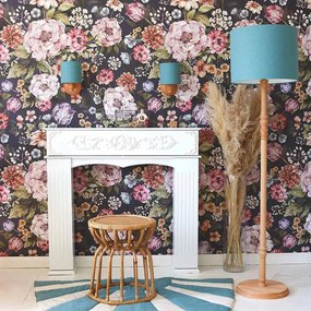 Tapeta kytica kvetov tmavá 280x100 cm