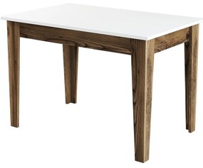 Jedálenský stôl (pre 4 osoby) Kloe (orech + biela). Vlastná spoľahlivá doprava až k Vám domov. 1088953