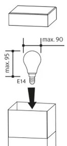 Vonkajšia lampa so zásuvkou GARD 1xE14/60W/230V SCHUKO IP44