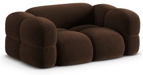 Tmavohnedá zamatová pohovka 180 cm Loretto – Cosmopolitan Design