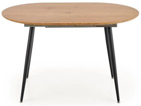 Rozkladací stôl Colorado 120/160x80cm Mdf/Oceľ – Dub Zlatá/Čierna