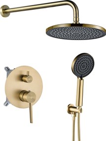 Rea Foster, podomietková sprchová súprava + BOX inštalačný systém, zlatá matná, REA-P6441