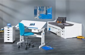 Sconto Nastaviteľný písací stôl BERNIS biela