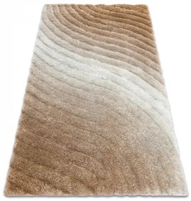 Moderný koberec FLIM 006-B5 shaggy, Vlny, hnedý
