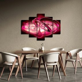 Obraz ružových fraktálov (150x105 cm)